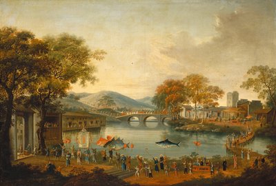 Processie bij een Meer door Chinese Qing Dynasty