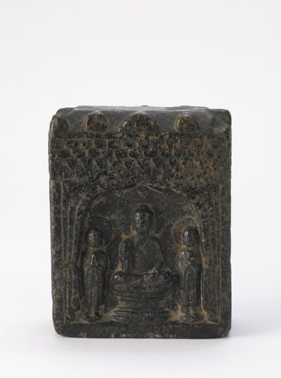 Boeddhistische Tablet, Periode van de Verdeling, 535-557 door Chinese School