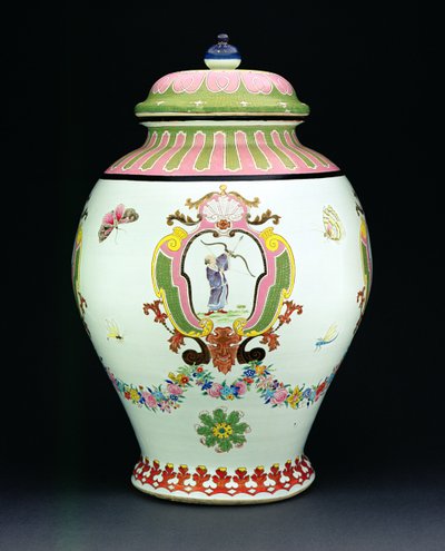 Cisterne beschilderd met een ontwerp van Cornelis Pronk (1691-1759) ca. 1730 door Chinese School