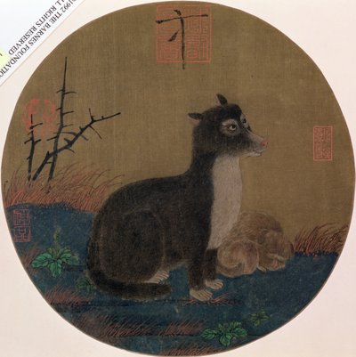 Honden, Hui-Tsung Dynastie, 1100-35 door Chinese School