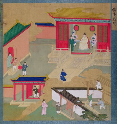 Keizer Ngai Ti (6-1 v.Chr.) door Chinese School