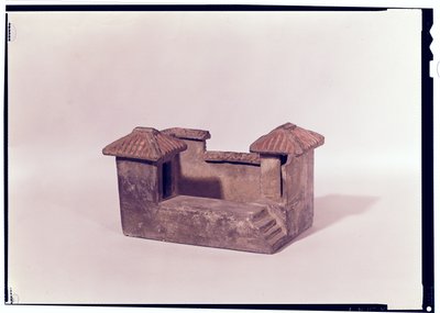Funerair model van een huis, Han-dynastie (terracotta) door Chinese School