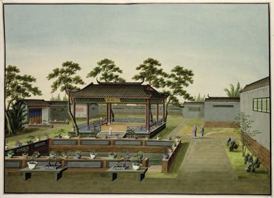 Tuin scène, ca. 1820-40 door Chinese School