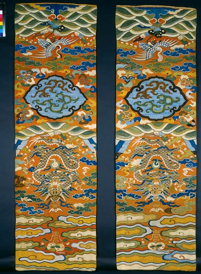 Kesi (k’o-ssu) tapijt stoelpanelen door Chinese School