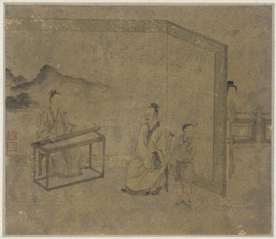 Luisteren naar de citer, Ming of Qing-dynastie door Chinese School