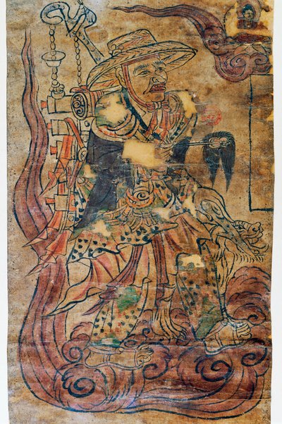 Pelgrim monnik, miniatuur, Dunhuang, Chinese beschaving, 9e eeuw door Chinese School