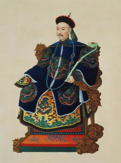 Portret van een Mandarijn door Chinese School