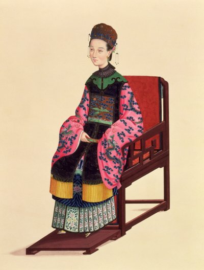 Portret van een Tartaarse Vrouw door Chinese School