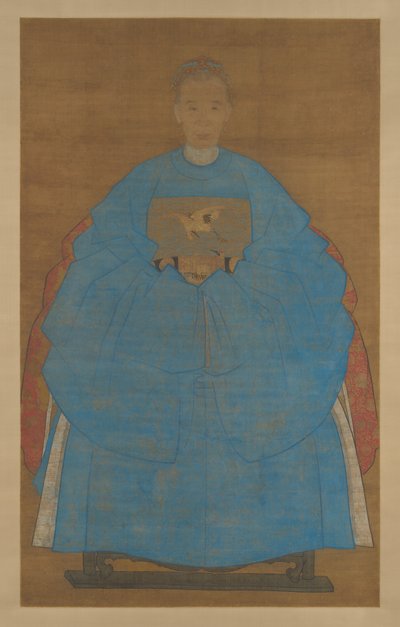 Portret van een oude dame door Chinese School