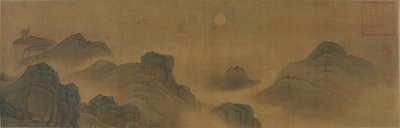 Zon en maan over land en zee, Ming of Qing dynastie door Chinese School