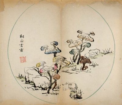 Tien Bamboe Studio Afdrukken, 1643 door Chinese School