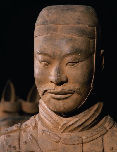 Terracottaleger krijger, Mausoleum van keizer Qin Shi Huang, 3e eeuw v.Chr. (foto) door Chinese School