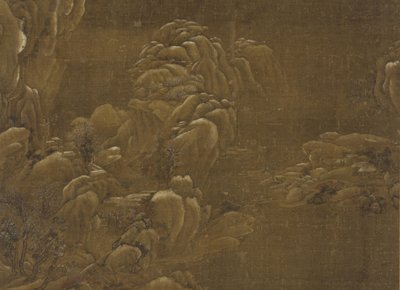 Winterlandschap, Ming of Qing dynastie, 15e-18e eeuw door Chinese School