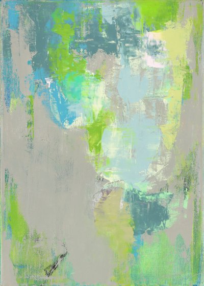 Abstracte compositie VIII, 2023 (olieverf op linnen doek) door Ching Fun Tso