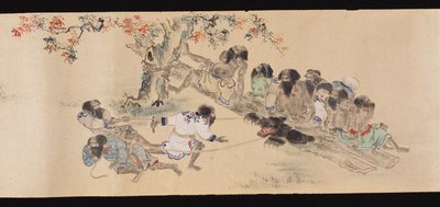 Ainu tijdens berenjacht door Chishima