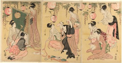 Een Parodie van Yuranosuke in de Plezierwijken (Mitate Yuranosuke yukyo) door Chobunsai Eishi