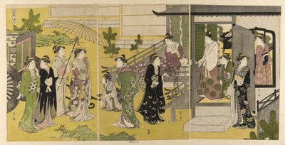 Fuji no uraba, uit de serie "Een Modieuze Parodie van het Verhaal van Genji (Furyu yatsushi Genji)" door Chobunsai Eishi