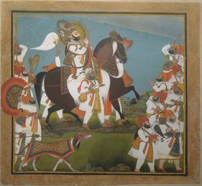 Maharana Bhim Singh en Gevolg Gaan op Jacht door Chokha