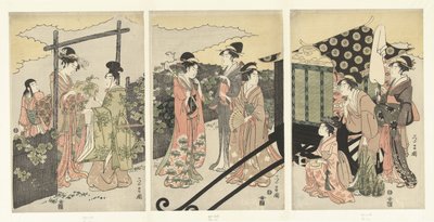 Prins Genji en Yugao door Chokosai Eisho
