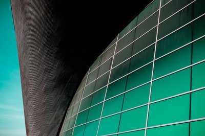 Abstract Teal Architecture door Chris Hamilton