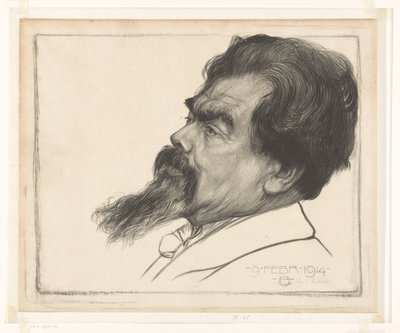 Portret van Jan Toorop door Chris Lebeau (signed by artist)