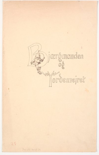 Omslag voor het sprookje "De Bergman en het Onweer" door Christen Dalsgaard
