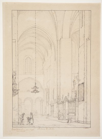 Voorbeeld voor "Prospect van het interieur van de noordelijke kruisarm van de kathedraal van Aarhus" door Christen Købke