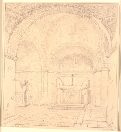 Het graf van Galla Placidia in de St. Nazareo-kapel in Ravenna door Christen Købke