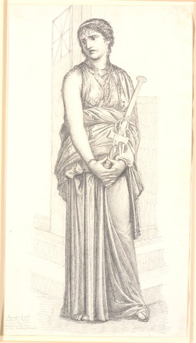 Medea met het Zwaard in de Hand, Hele Figuur door Christen Købke