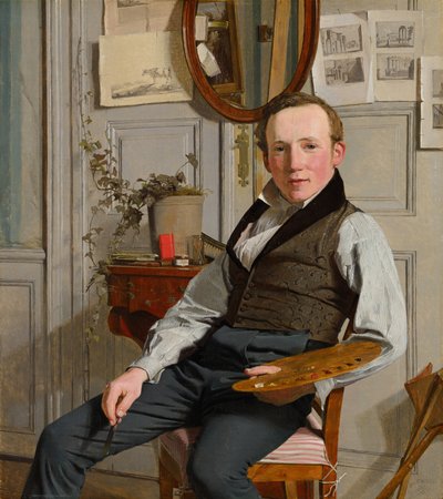 Portret van Frederik Sødring door Christen Købke