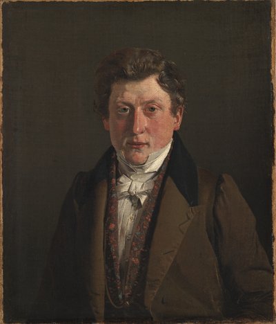Portret van de Neef en Zwager van de Kunstenaar, de Kruidenier Christian Petersen door Christen Købke