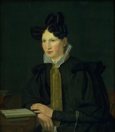 Portret van de schoonzus van de kunstenaar, Susanne Købke, geboren Ryder door Christen Købke