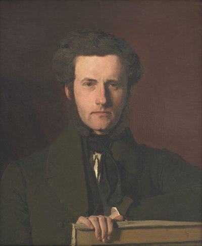 Portret van de decoratieve kunstenaar G.C. Hilker door Christen Købke