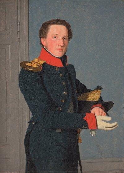 Portret van de marine luitenant D. Christen Schifter Feilberg door Christen Købke