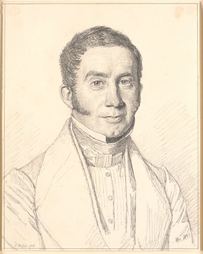 Portret van de zwager van de kunstenaar, kapitein C.B. Købke door Christen Købke