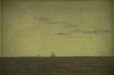 Zeegezicht. Lucht bij Zonsondergang door Christen Købke