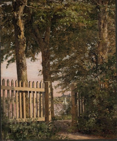 De Tuinpoort van het Huis van de Kunstenaar aan Blegdammen door Christen Købke