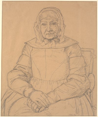 Portret van de moeder van de kunstenaar door Christen Købke