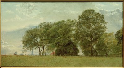 De wal van het kasteel aan de stadszijde door Christen Schjellerup Købke