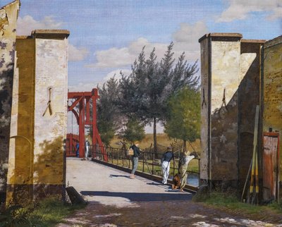 Buiten de noordelijke poort van de citadel door Christen Schjellerup Kobke