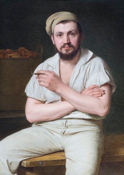 Portret van Wilhelm Bendz, circa 1830 door Christen Schjellerup Kobke