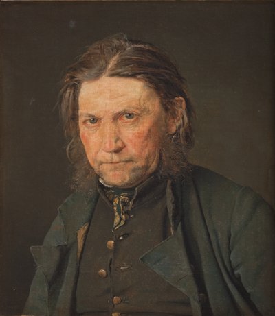Portret van een oude zeeman door Christen Schjellerup Kobke