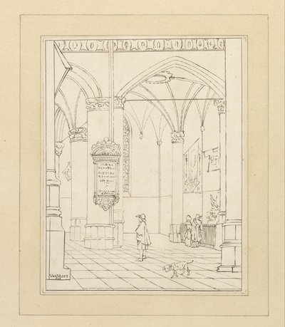 Kerkinterieur door Christiaan Josi