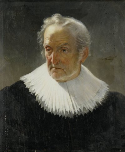 Een oude man in 17e-eeuwse kleding door Christiaan Julius Lodewijk Portman