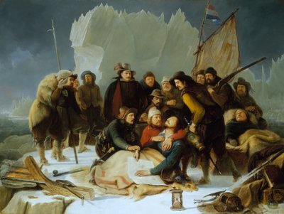 De dood van Willem Barents, 20 juni 1597 door Christiaan Julius Lodewyck Portman