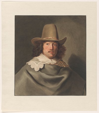 Portret van Abraham Velters (1603-1690) door Christiaan Kramm