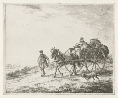 Boerenkar met lading door Christiaan Wilhelmus Moorrees