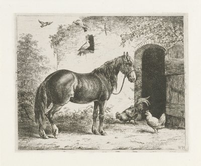 Paard met halster door Christiaan Wilhelmus Moorrees