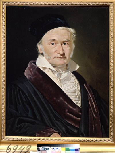 Portret van de Duitse wetenschapper Karl Friedrich Gauss door Christian Albrecht Jensen
