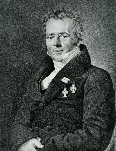 Hans Christian Orsted, gegraveerd door Kaufmann door Christian Albrecht Jensen